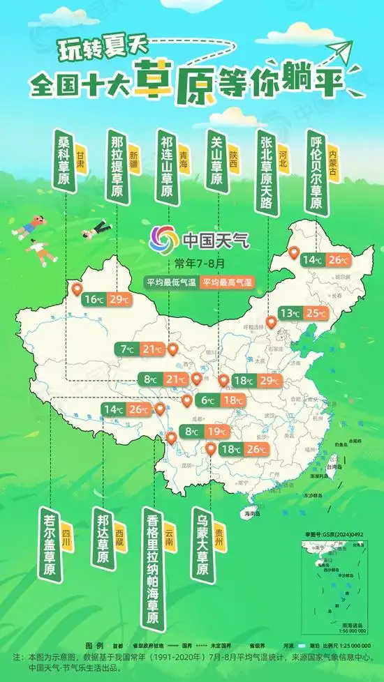7-8月份避暑最佳地方_全国避暑草原推荐_夏至避暑旅游目的地