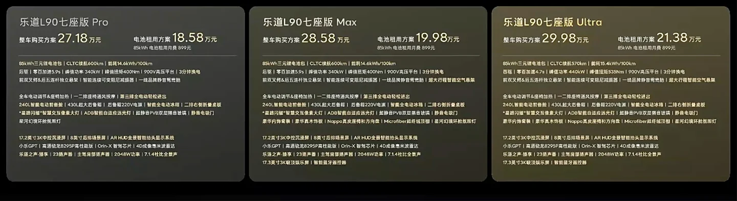 乐道L90大六座SUV_乐道L90六座布局电动车_乐道l90
